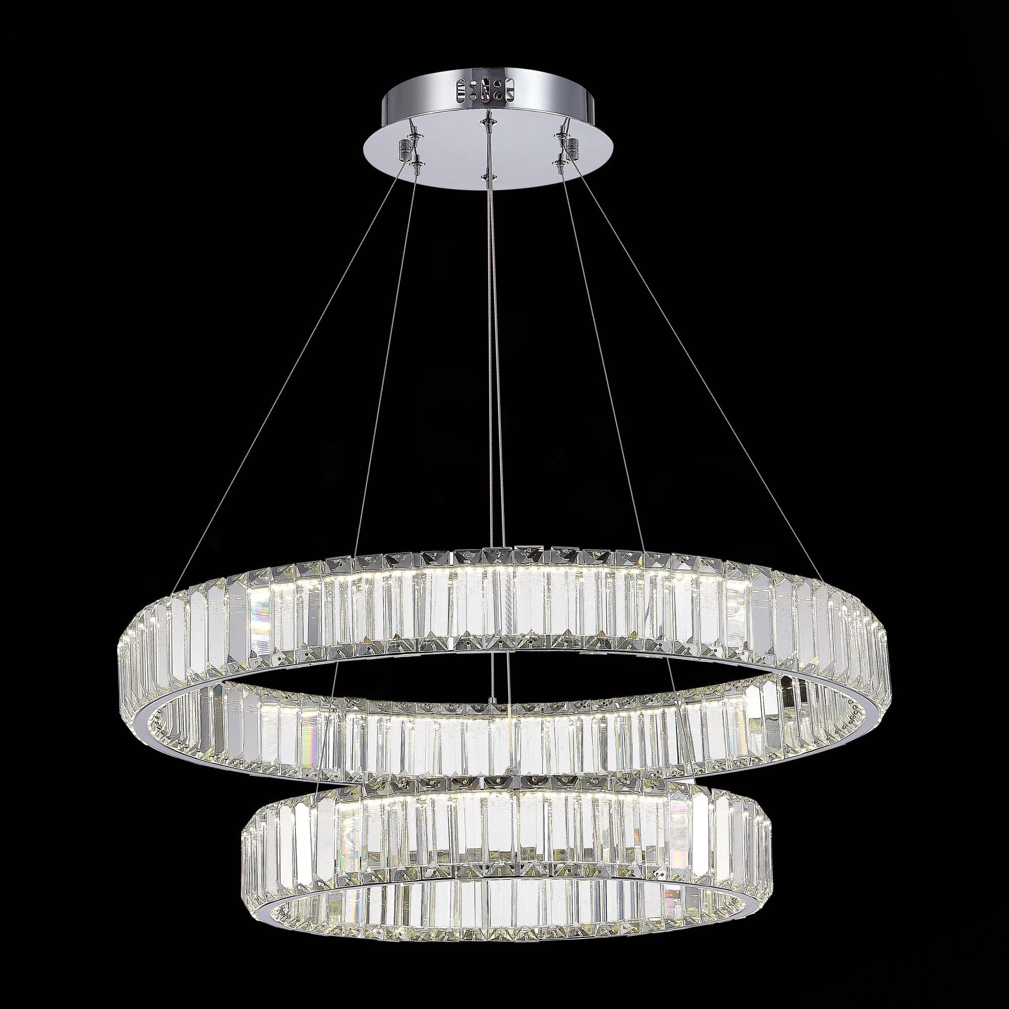ST LUCE SL1622.103.02 Люстра подвесная Хром/Прозрачный LED 1*70W 4000K