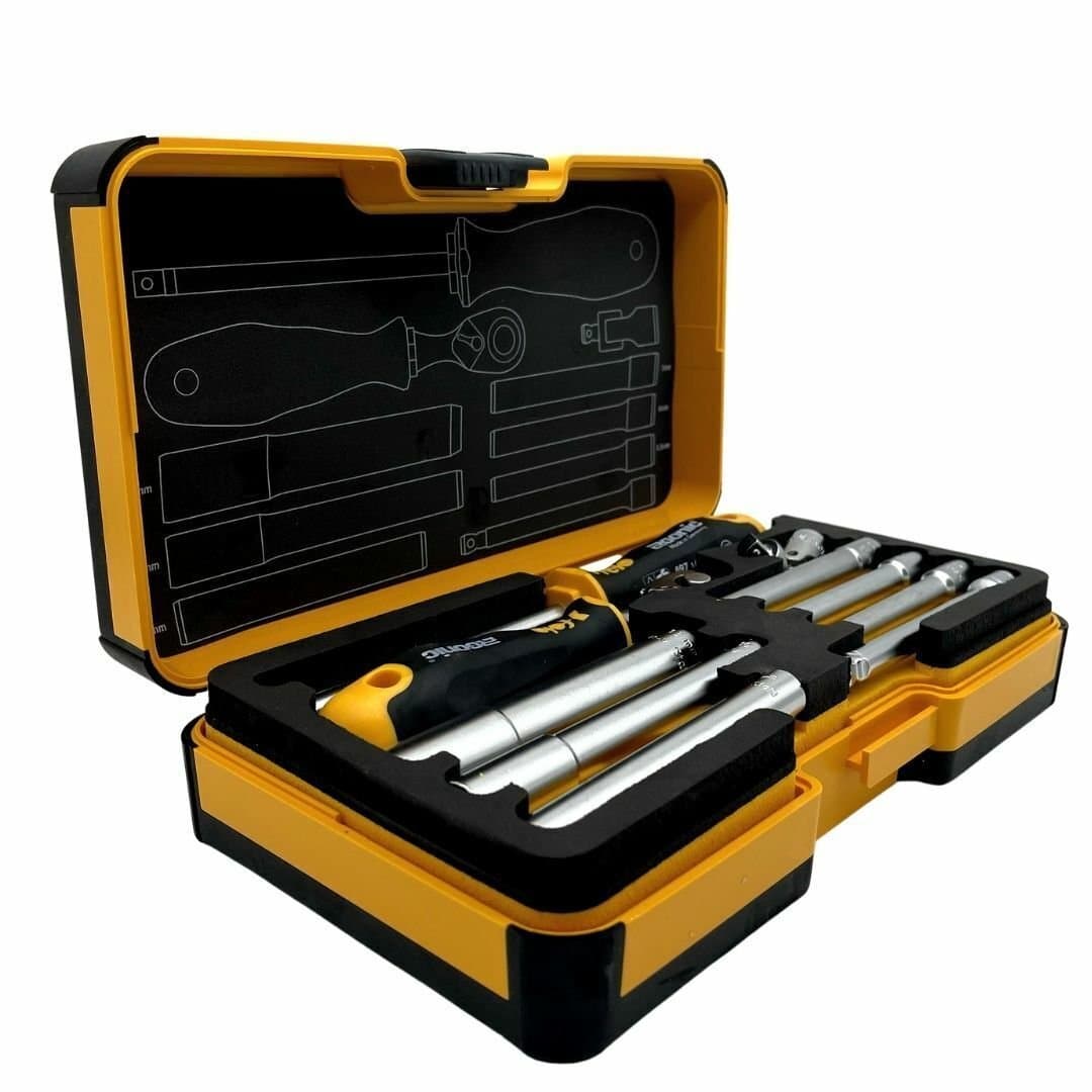 Felo Набор стержней M-TEC с трещоткой и отверткой 1/4" ERGONIC в кейсе, 10 шт 05781006 — миниатюра 2