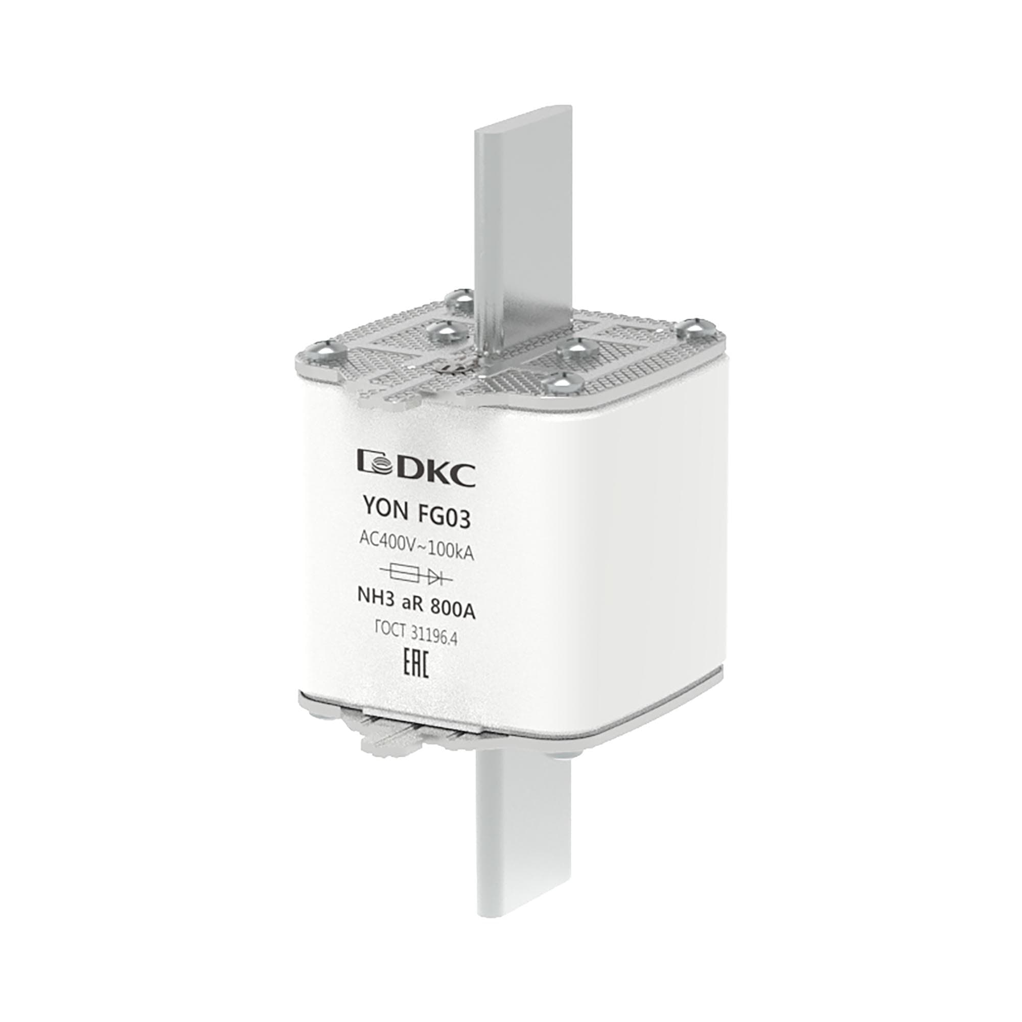 DKC Предохранитель YON ножевого типа FG3 800А 400V характеристика aR