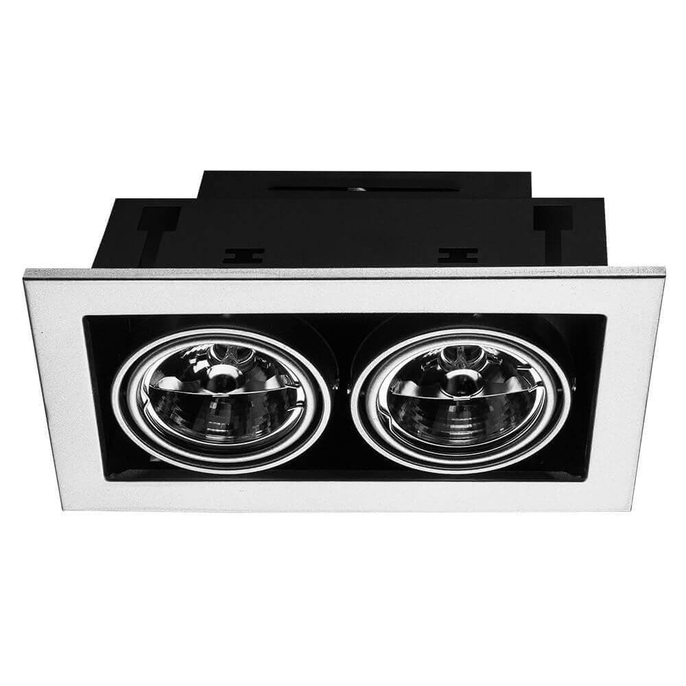 Arte Lamp Cardani Серебро/Серый Светильник точечный встаиваемый 50W G5,3 2x500lm A5930PL-2SI — миниатюра 5