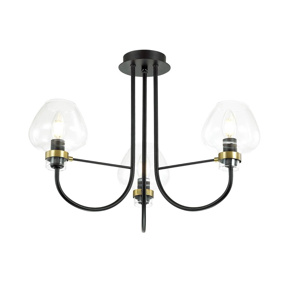 Lumion 3708/3C LN18 137 чёрный Люстра потолочная E14 3*40W 220V ILONA — миниатюра 1