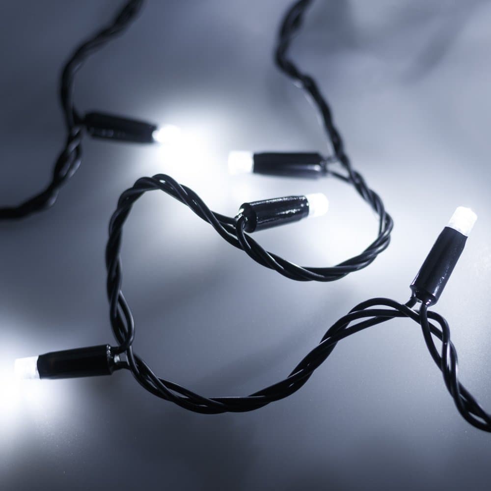 Arlight Светодиодная гирлянда ARD-STRING-PRO-10000-BLACK-100LED-STD WHITE (230V, 7W) (Ardecoled, IP65) 025826 — миниатюра 1