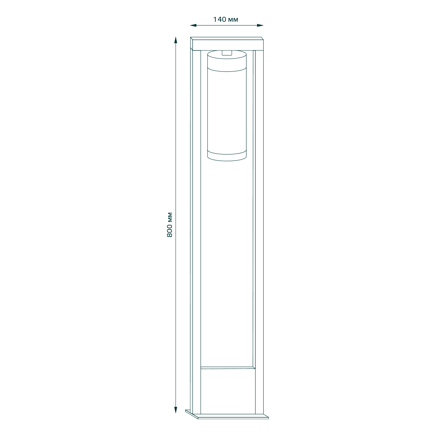 Gauss Светильник садово-парковый Clio столб 14.2*80cm, 170-240V / 50Hz, 1xE27, Max.60W, IP: 54, GD020 — миниатюра 6