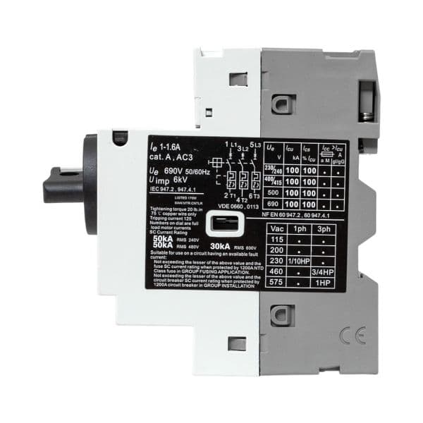 EKF Автомат пуска двигателя GV2P 1-1,6А — миниатюра 6