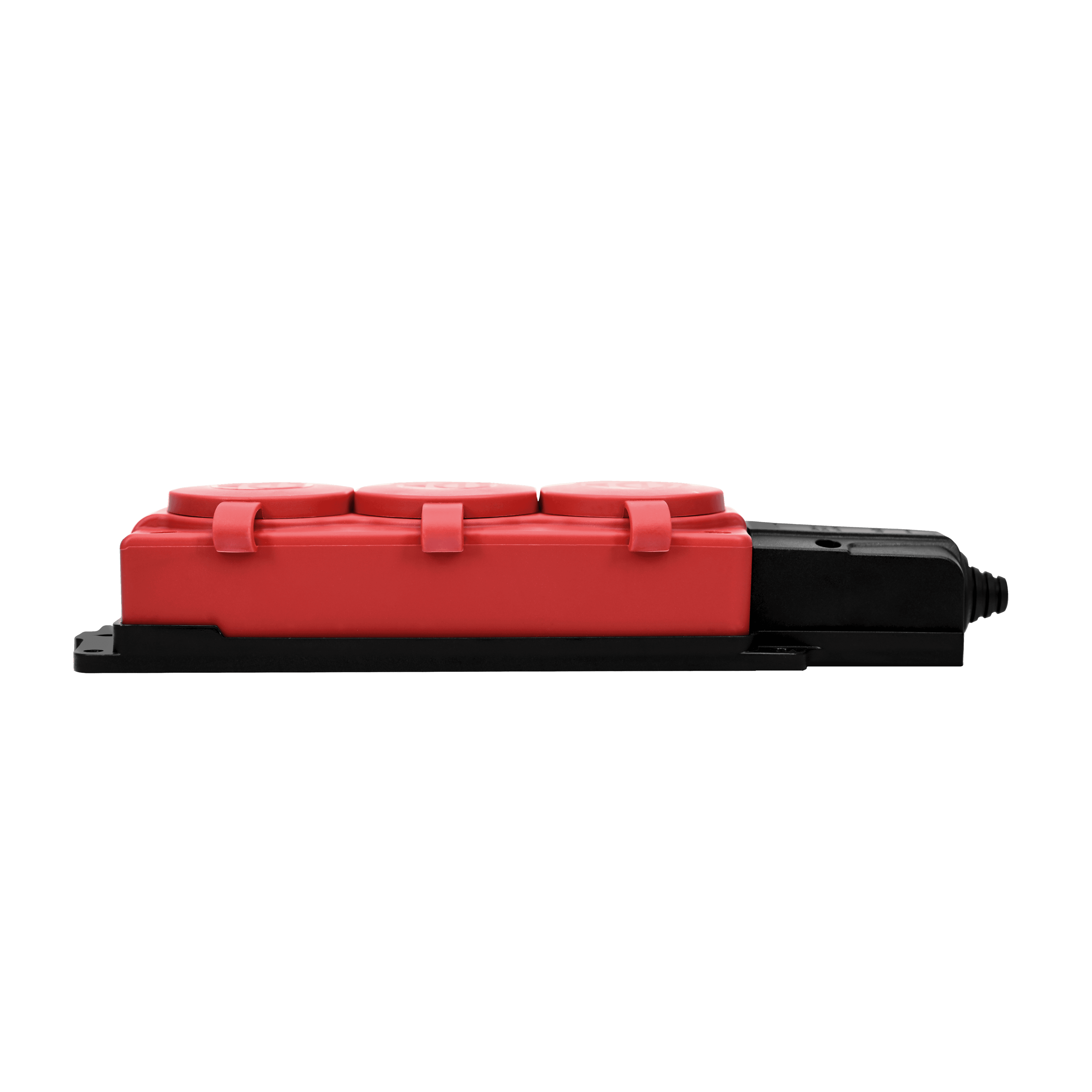 Systeme Electric MultiSet Красная Колодка 3х розетка 2К+З каучуковая 16А/250В IP44 — миниатюра 4