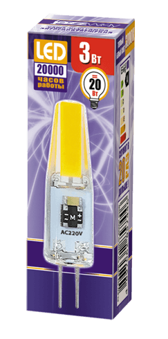 Jazzway Лампа PLED-G4 COB 3W 240Lm 3000K 230В .2857446 — миниатюра 2