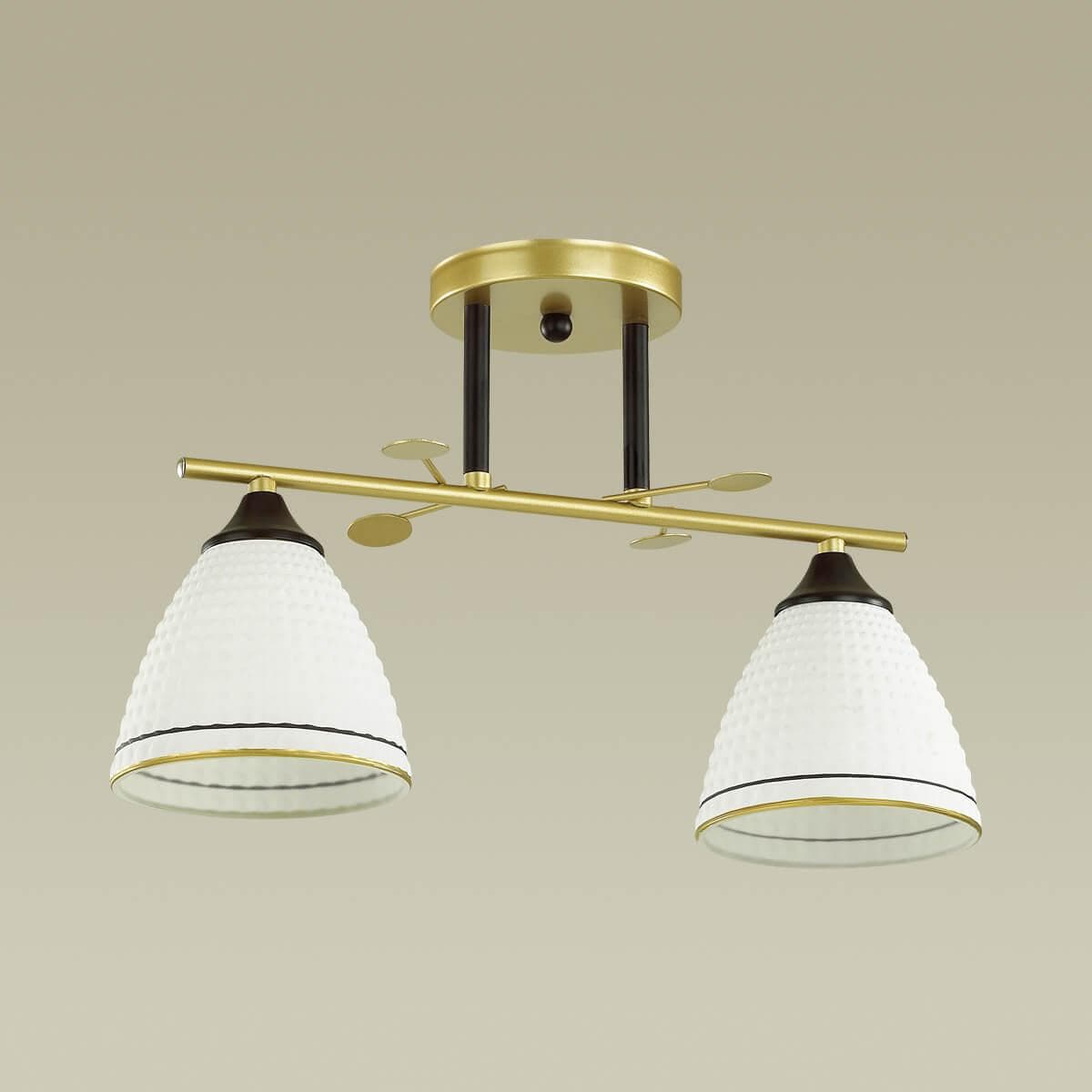Lumion 4544/2C COMFI LN21 050 матовое золото, черный, белый Люстра потолочная E27 2*60W 220V BECKY — миниатюра 4