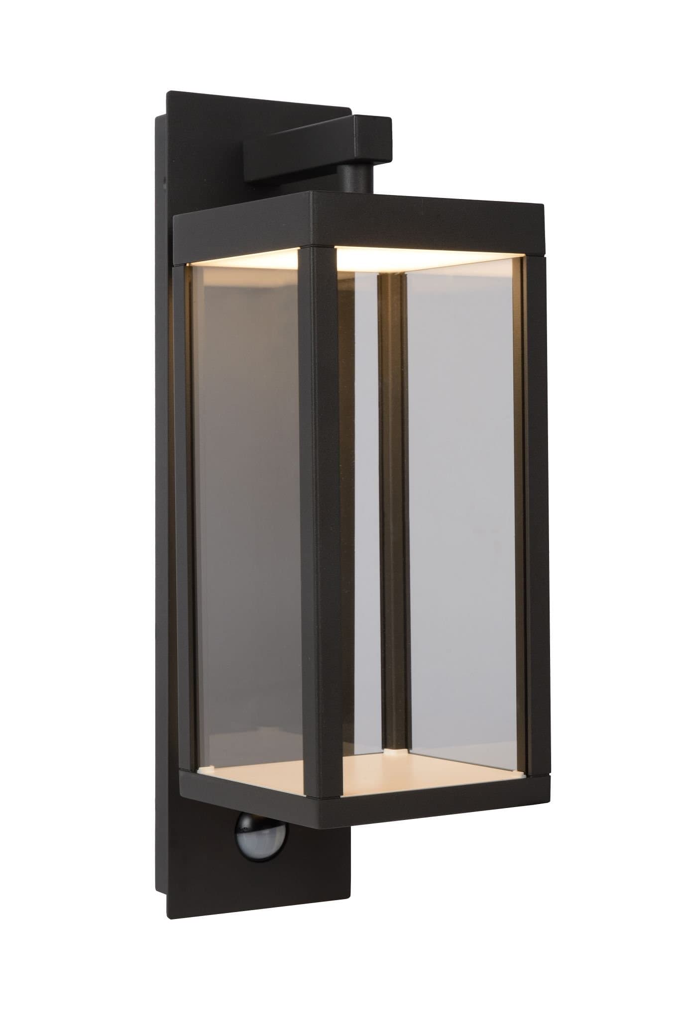 Lucide Настенный светильник CLAIRETTE 28861/10/30, металл/стекло, черный/прозрачное, L16.7/W12/H38, 1xLED/15W — миниатюра 2
