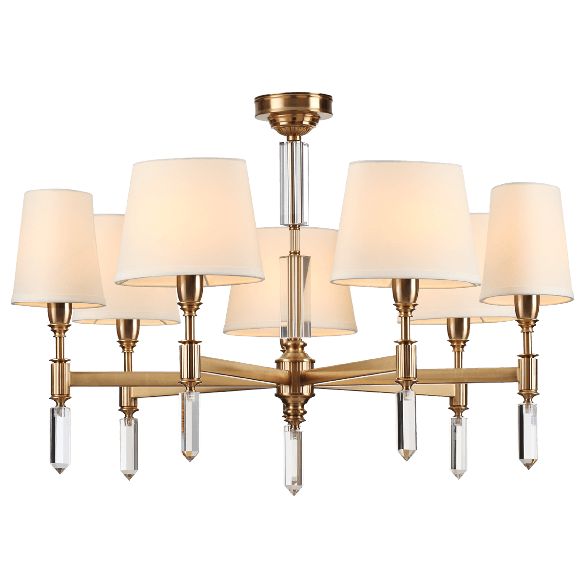 Odeon Light 4894/7 MODERN ODL_EX22 55 бронзовый/белый/ткань Люстра E14 7*40W LONDON — миниатюра 2