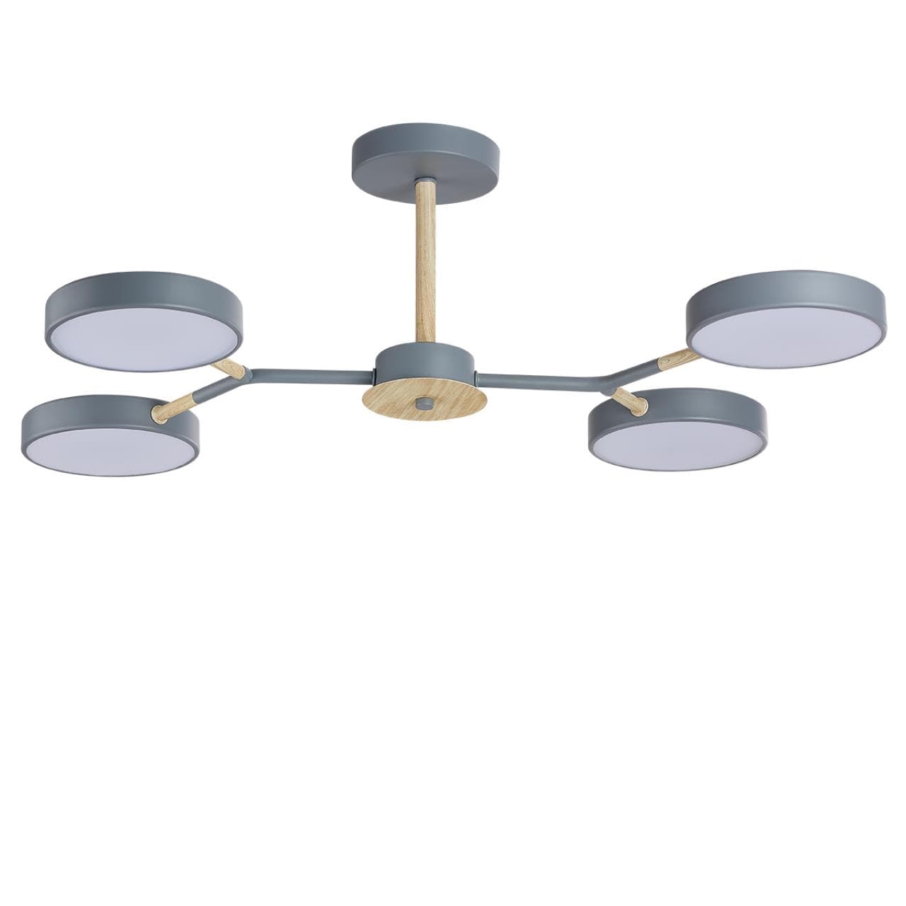 Lumion 5651/72CL LEDIO LN23 062 серый, дерево Люстра потолочная LED 72W 3000-6000K 3253Лм 220V BRAD