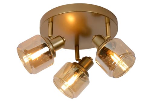 Lucide BJORN Прожектор потолочный Ø 39 cm 3xE14 Matt Gold / Brass 77979/13/02