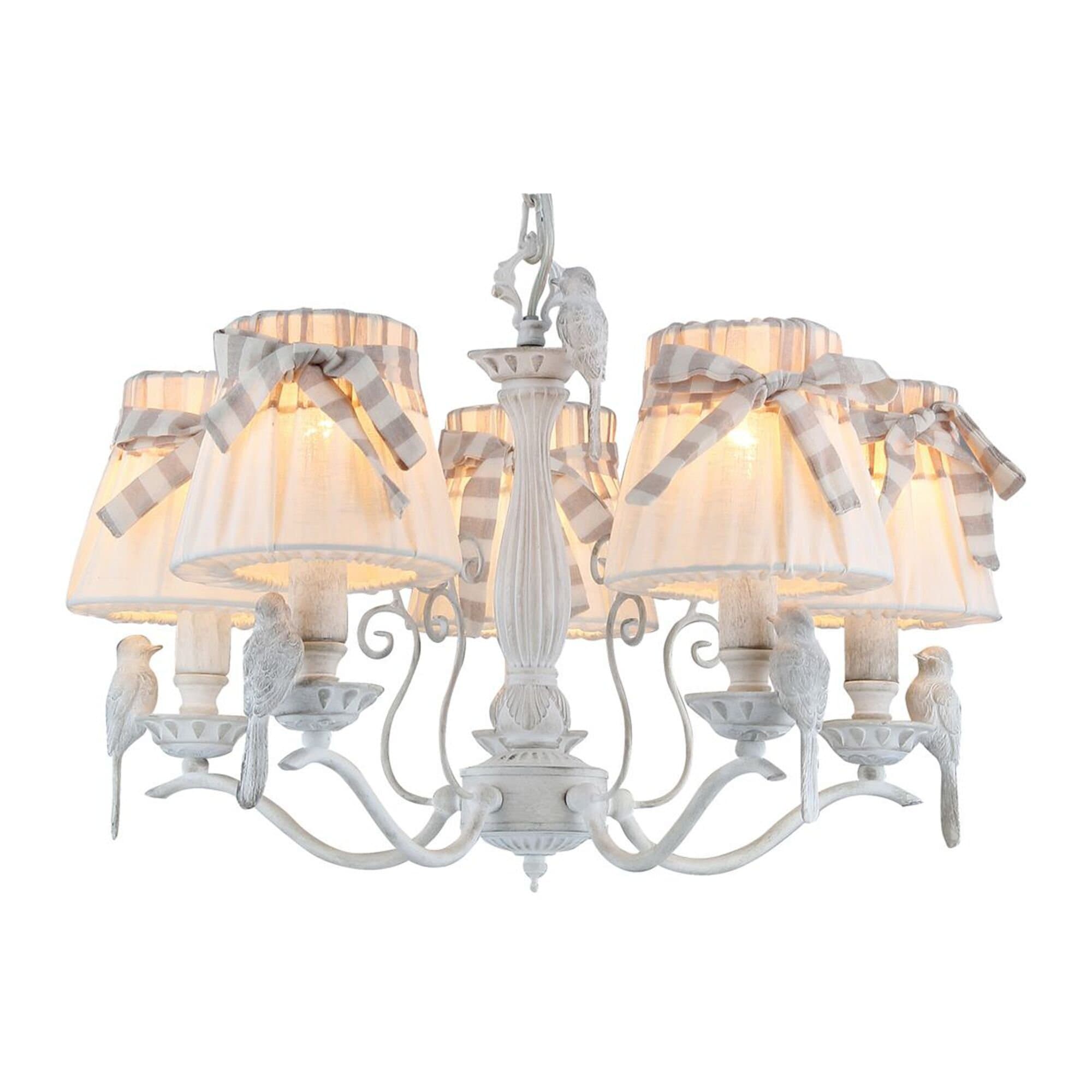 Maytoni Elegant Bird Белый Антик Люстра 5xE14 40W ARM013-05-W — миниатюра 5