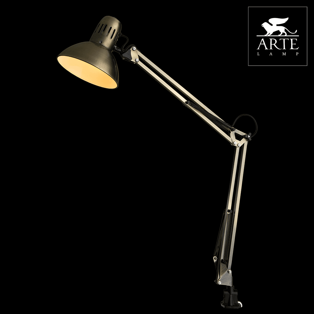 Arte Lamp Senior Бронза Лампа настольная офисная 40W E27 A6068LT-1AB — миниатюра 2