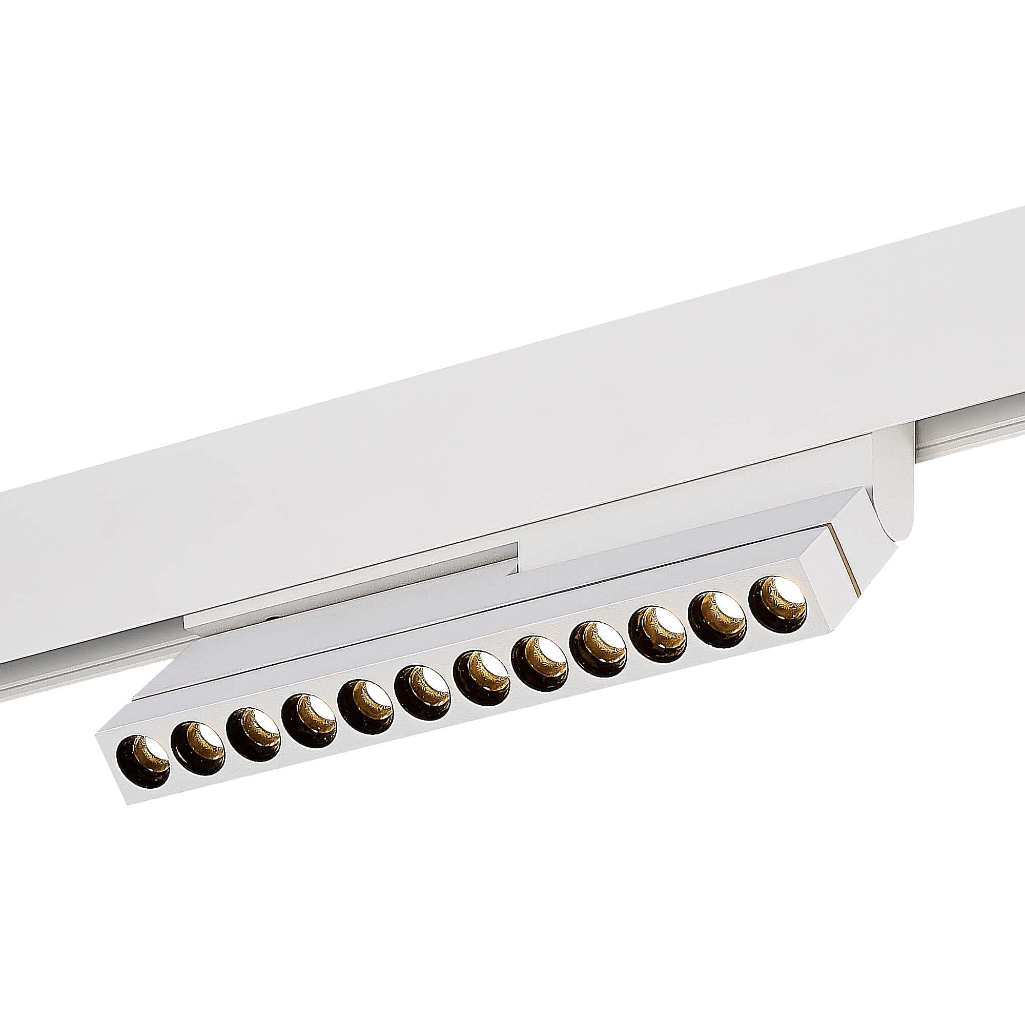 ST LUCE ST805.536.12 Магнитный трековый светильник Белый LED 1*12W 3000K 450Lm Ra>90 36° IP20 L220xW22xH117 48VV
