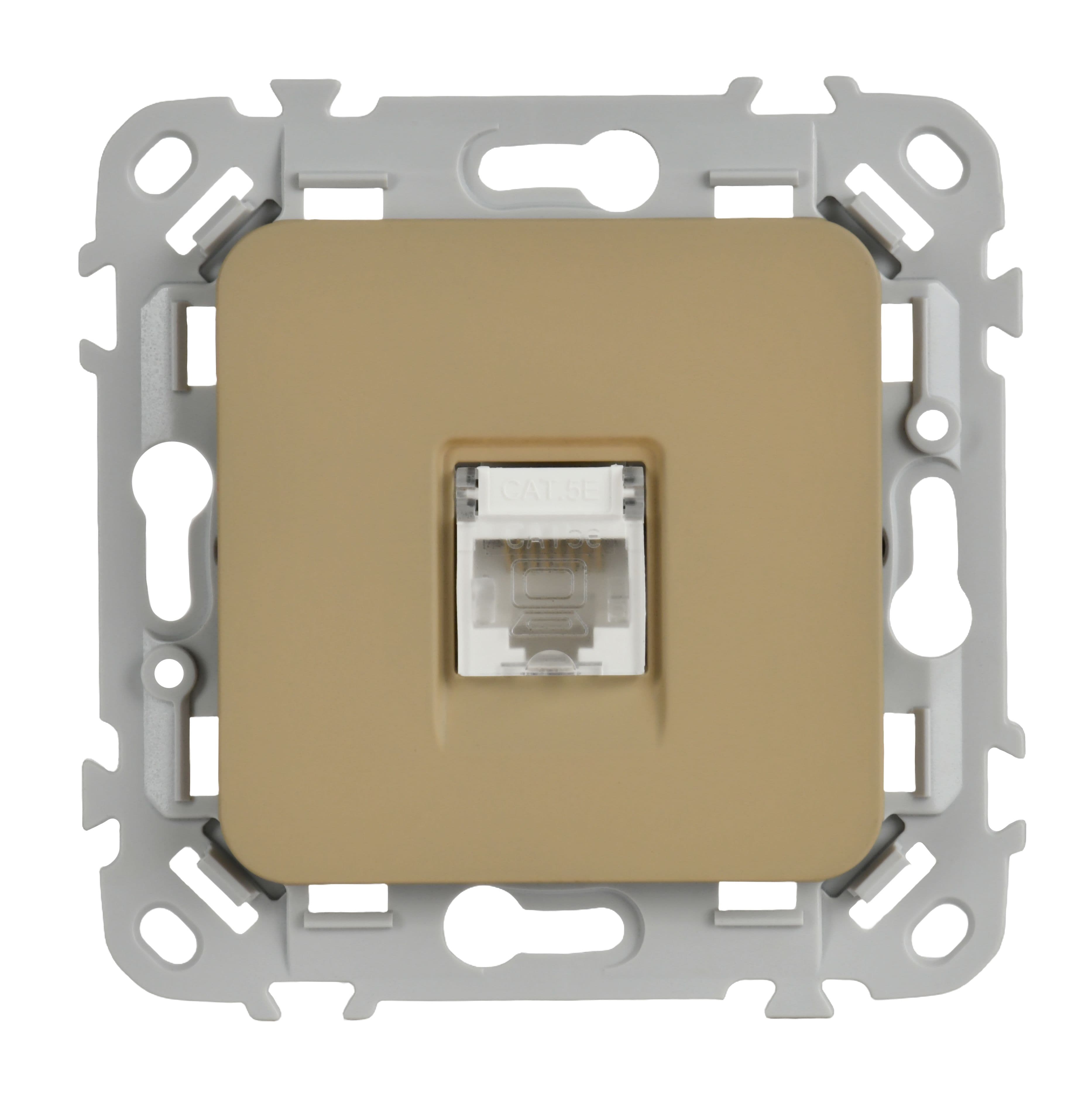 IEK FLITE Хаки Розетка компьютерная RJ45 категория 5Е UTP — миниатюра 2