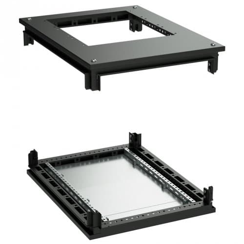 DKC Крыша с фланцем и основание для напольных 19" IT-корпусов ДКС серии CQE 600 x 1200, RAL9005