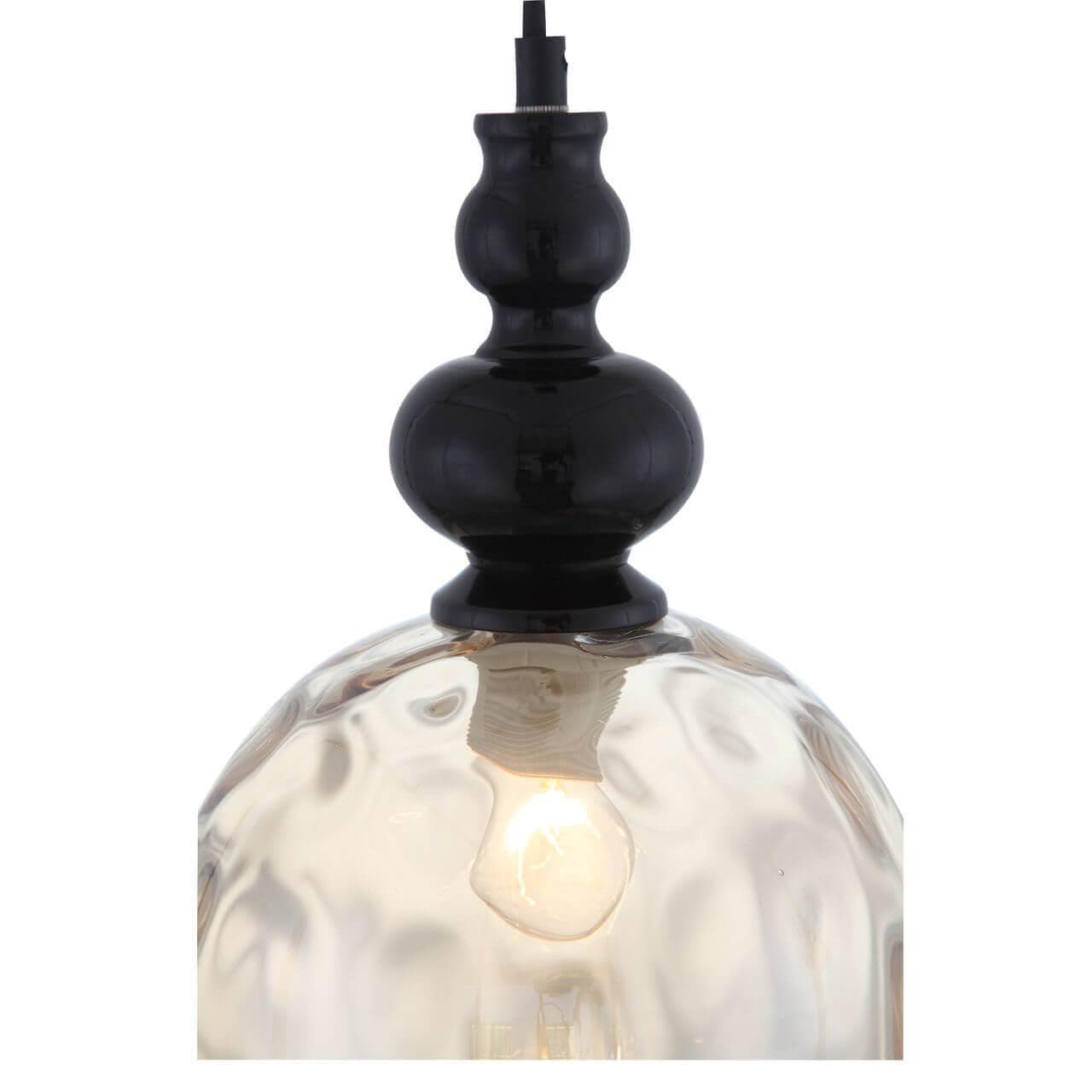ST LUCE SL374.313.01 Подвес  Черный/Янтарный E27 1*40W — миниатюра 3
