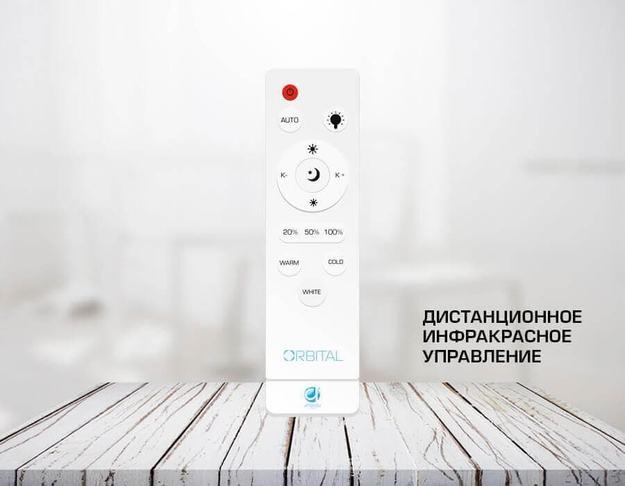 Ambrella Потолочный светодиодный светильник с пультом F91 72W 500*500*80 (ПДУ ИК) F91 72W D500 — миниатюра 2