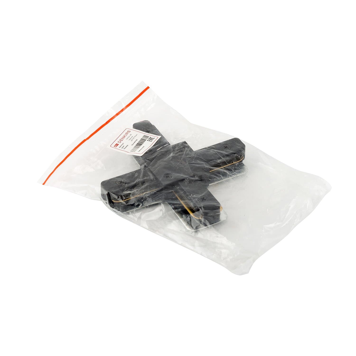 Denkirs TR1104-BK Соединитель для шинопровода X-образный, черный — миниатюра 3