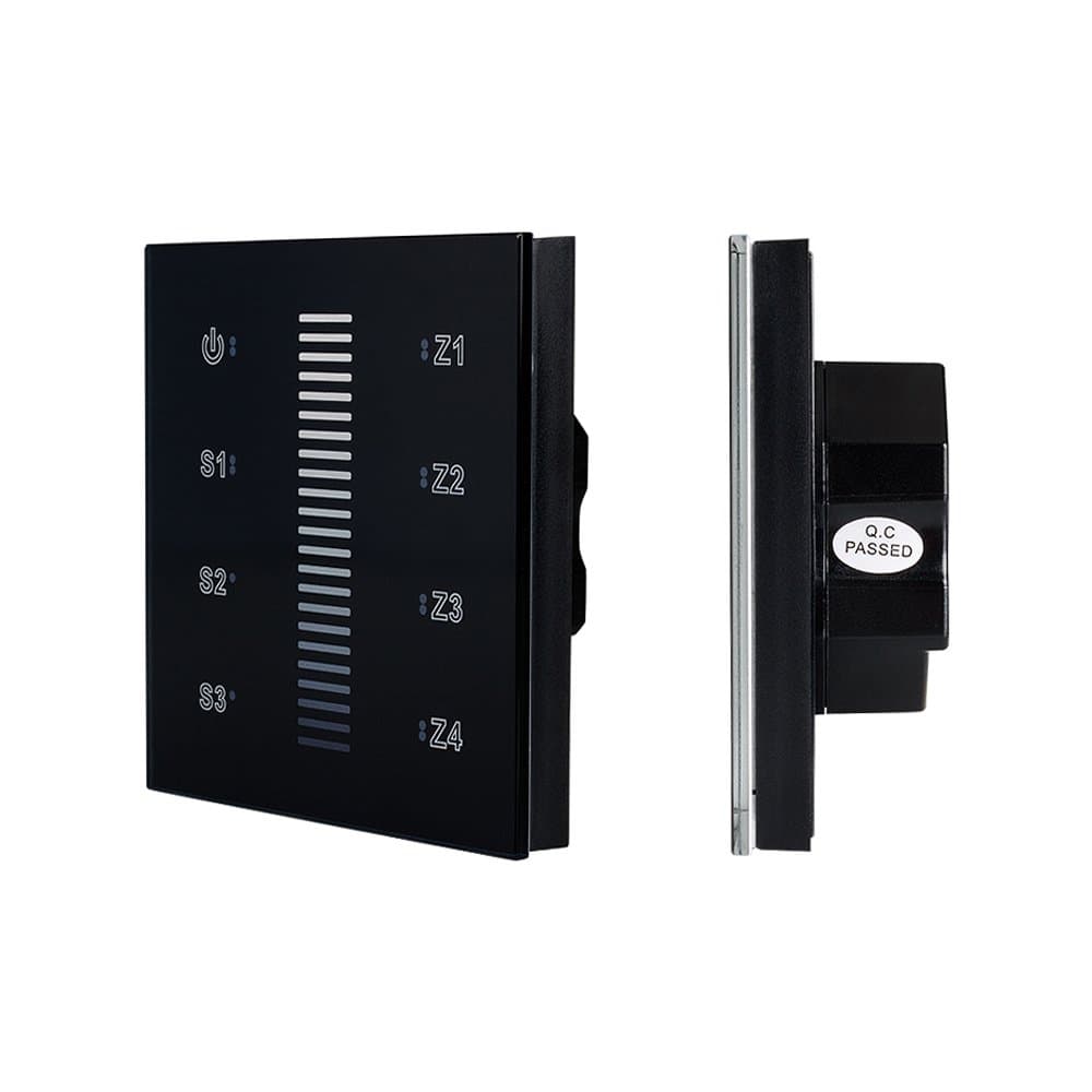 Arlight Панель Sens SR-2830A-RF-IN Black (220V,DIM,4 зоны) (IP20 Пластик, 3 года) 019574