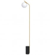 Eglo 39981 Торшер BETULIA, 1x40W, E27, L180, B180, H1720, основание: Ø120, сталь, черный, латунь/матовое опаловое стекло, белый
