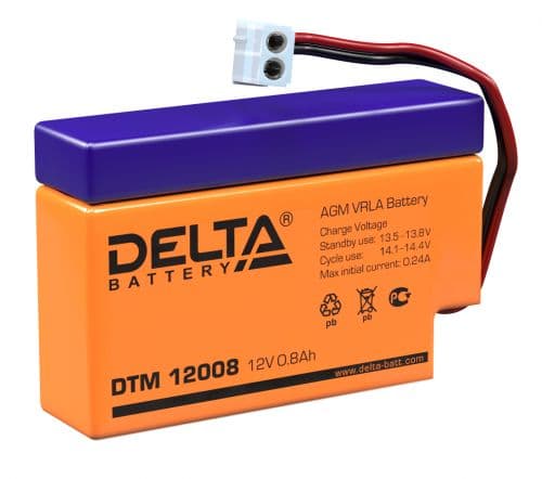 Delta Аккумуляторная батарея DTM 12008 (12V/0.8Ah)