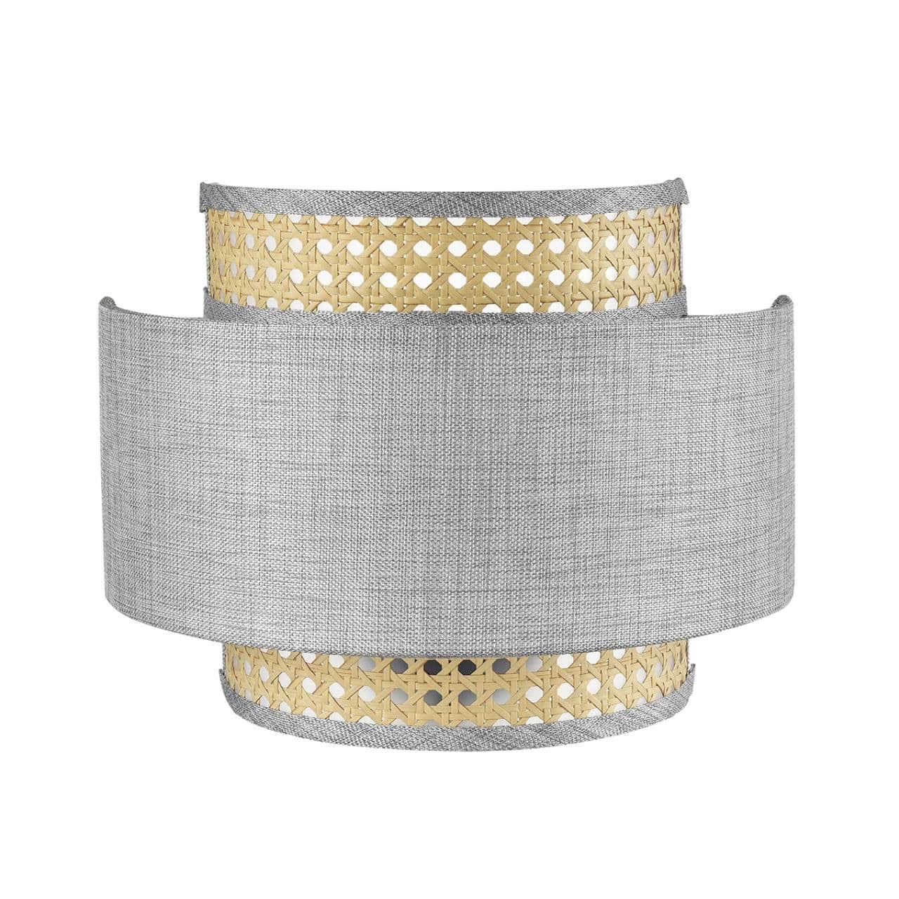 Lumion 8043/1W MODERNI LN24 черный/серый/бежевый, металл/текстиль/ротанг Бра Е27 1*60W 220V LAUNA