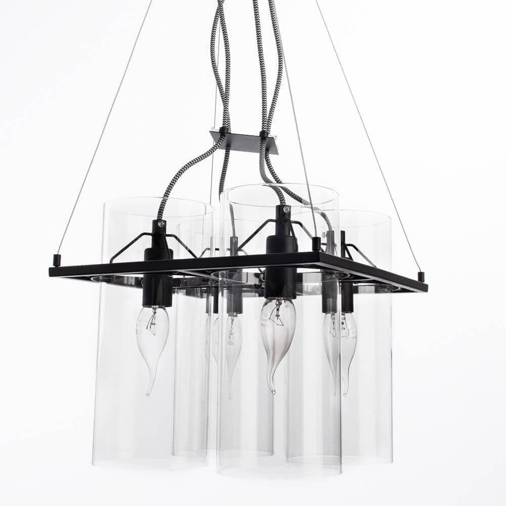 Arte Lamp Piatto Черный/Прозрачный Светильник подвесной 4x40W 4xE14 A8586SP-4BK — миниатюра 4