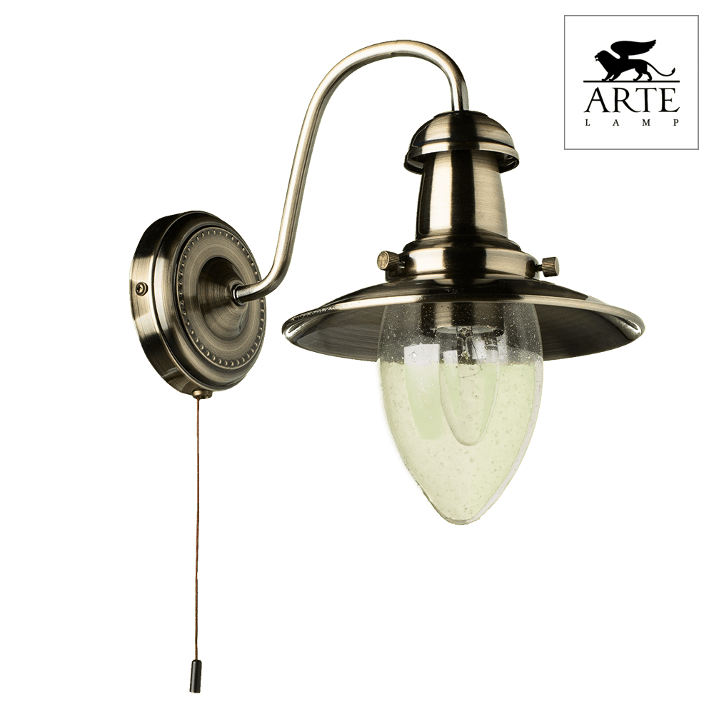 Arte Lamp Fisherman Бронза/Прозрачный Бра 60W E27 A5518AP-1AB — миниатюра 4