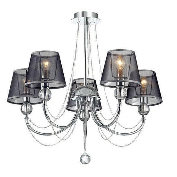 Lumion 3228/5 LN16 032 Люстра Е14 5*40W 220V ASANTA хром/ткань/цепи/хрусталь — миниатюра 1