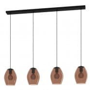 Eglo 390162 Подвесной светильник HL/4 E27 black/brown-transp.'ESTANYS 1