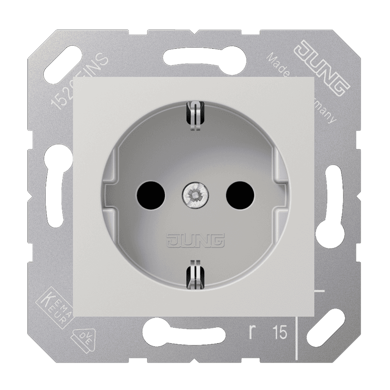 JUNG SCHUKO®-розетка 16 A / 250 B ~ для откидной крышки, светло-серый CD5120BFLG