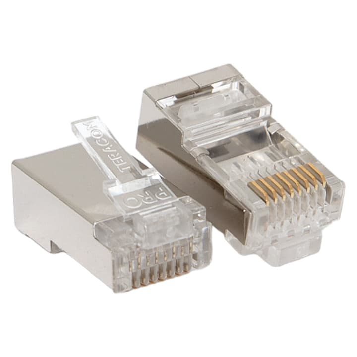 EKF TeraLINK PRO Коннектор RJ-45 TeraLINK PRO экранированный 8P8C 30мкд Cat.6 (упак.20шт) — миниатюра 1
