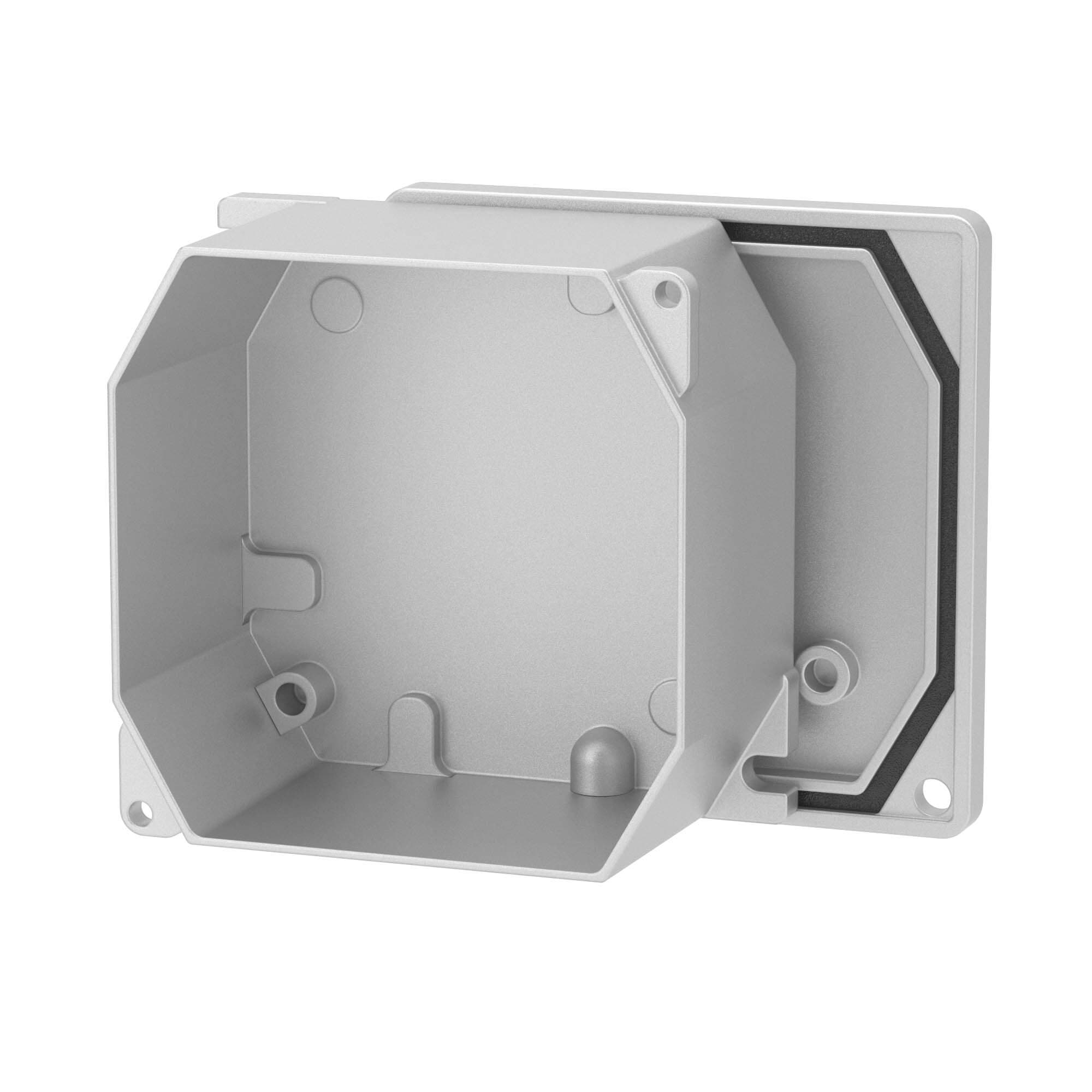 DKC Коробка ответвительная алюминиевая окрашенная, IP66/IP67, RAL9006, 90х90х53мм — миниатюра 4