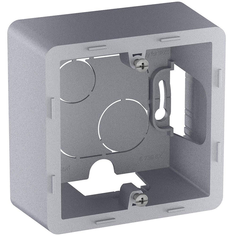 Legrand INSPIRIA Алюминий Коробка накладного монтажа - 1 пост 673982 — миниатюра 2