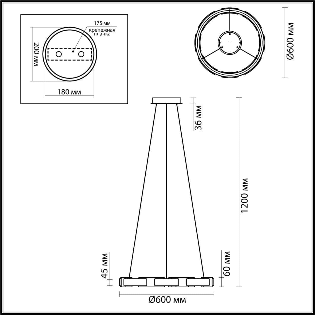 Odeon Light 4991/55L L-VISION ODL23 381 черный/золотой/металл/акрил Люстра LED 55W 3000K FIERRO — миниатюра 2