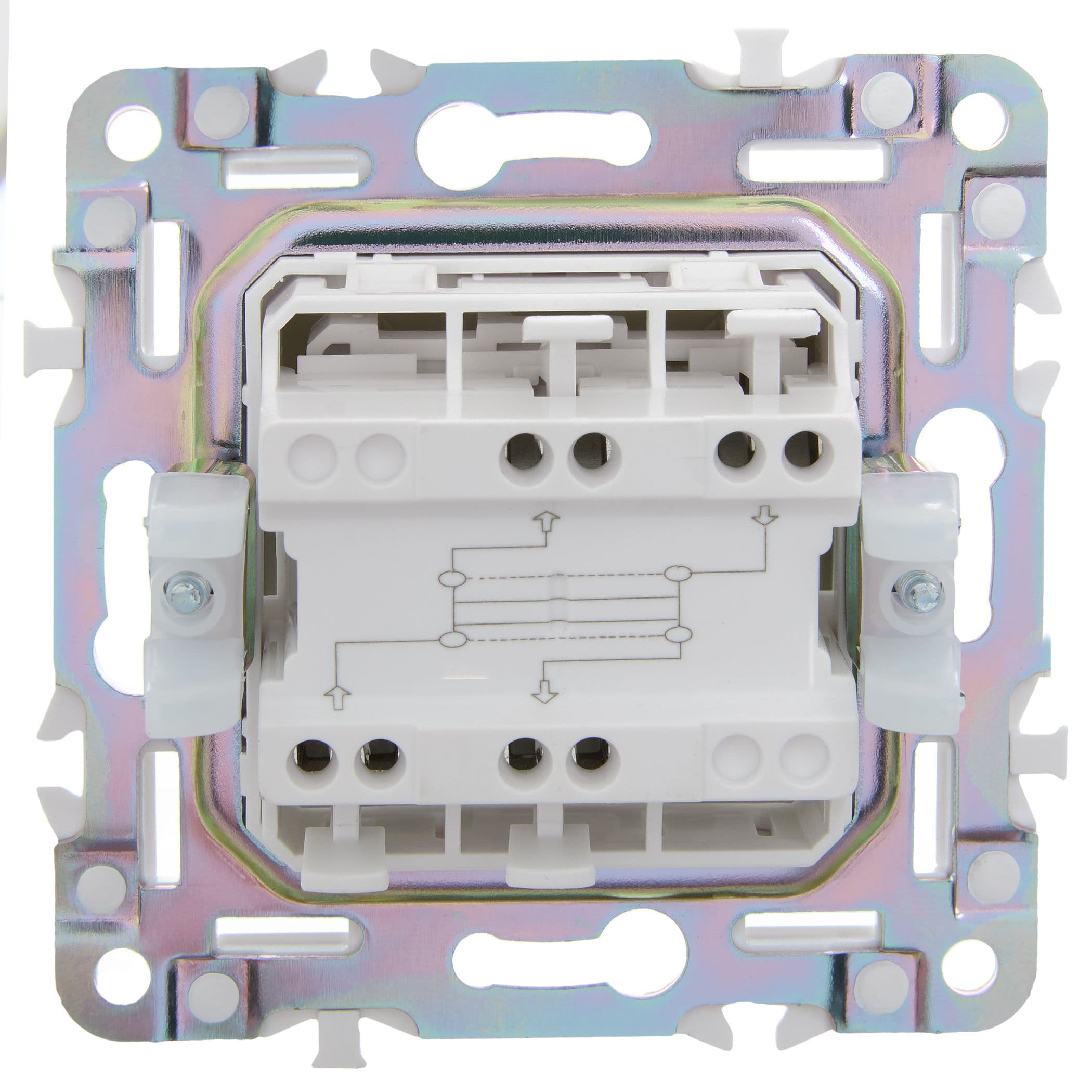 IEK SKANDY Графит Выключатель 1-клавишный перекрестный 10А SK-V03G — миниатюра 3