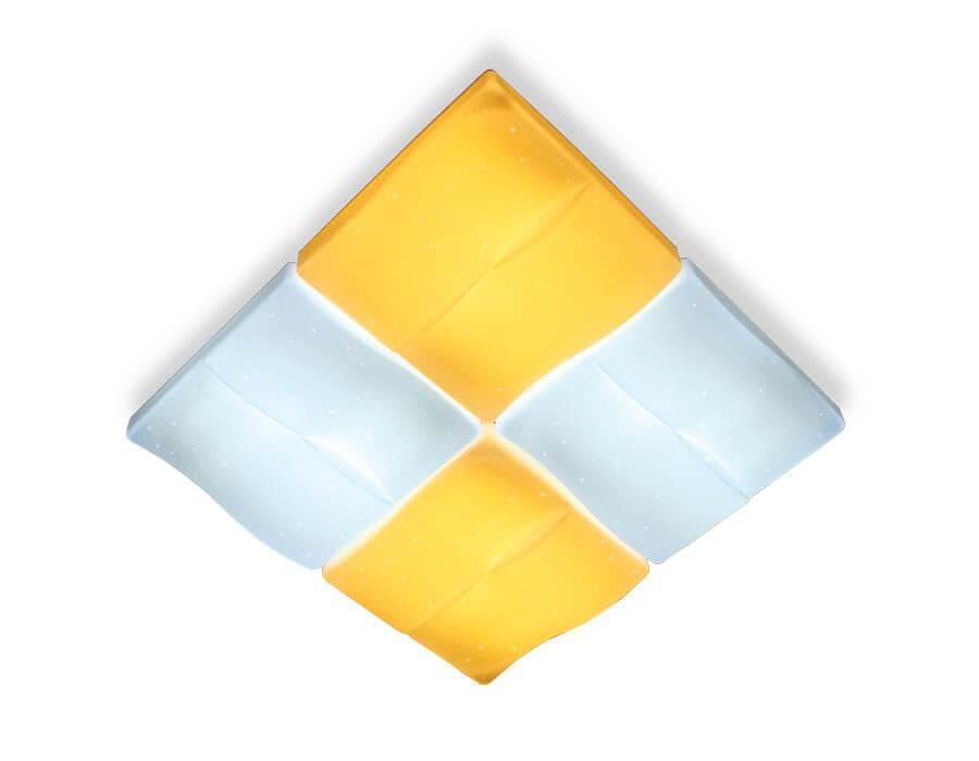 Ambrella Потолочный светодиодный светильник с пультом FP2382 WH 128W 500*500*100 (ПДУ РАДИО 2.4) FP2382 WH 128W D500*500 — миниатюра 1