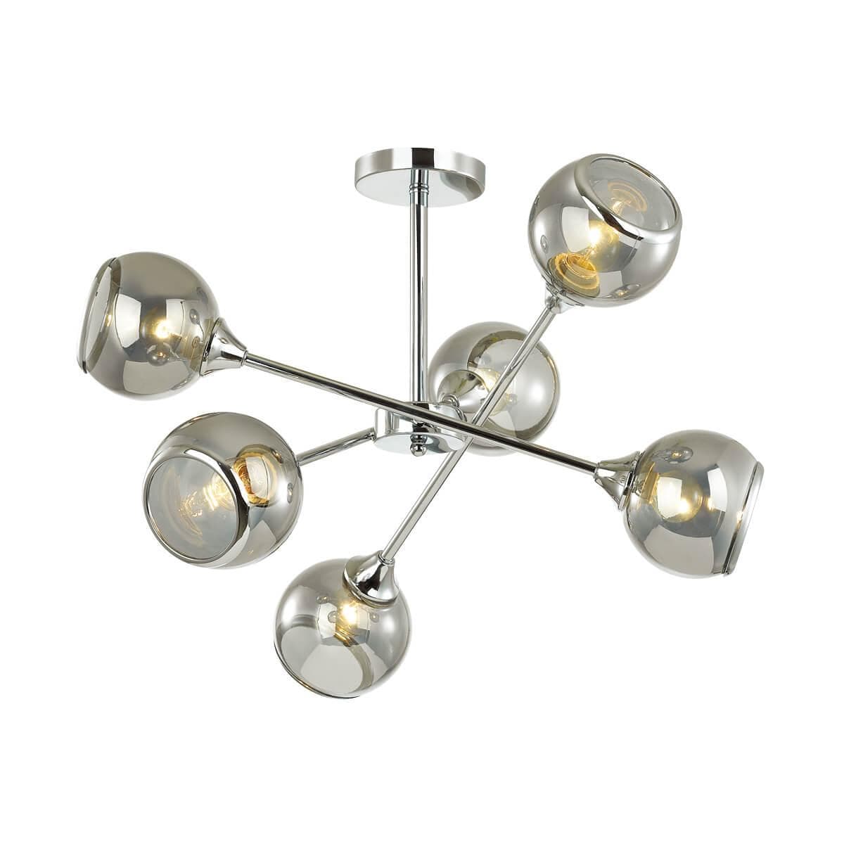 Lumion 4530/6C COMFI LN21 060 хром Люстра потолочная E27 6*60W 220V SANDRA — миниатюра 1