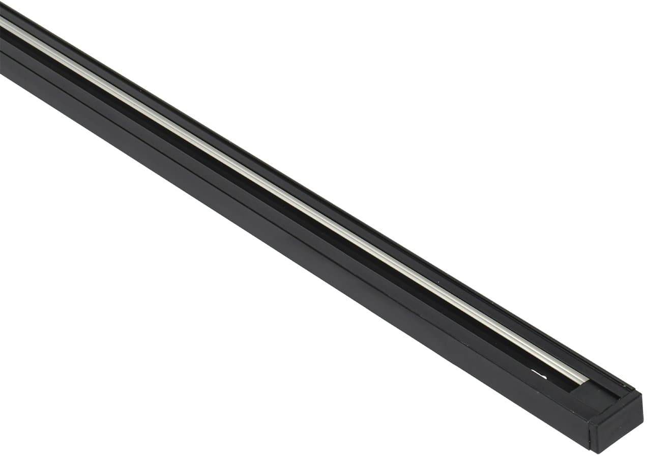 IEK LIGHTING Шинопровод осветительный однофазный 1,5м черный в комплекте с токовводом и заглушкой