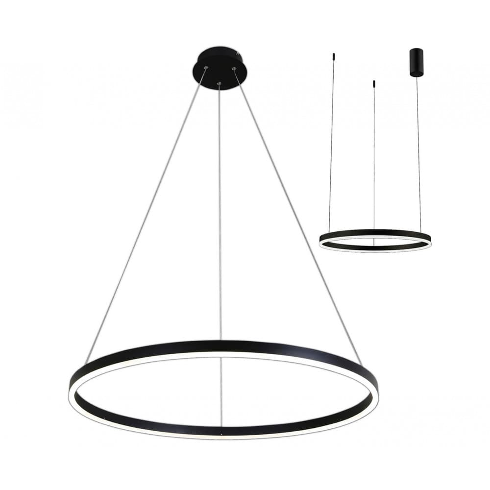 Kink Light 08213,19A(3000K) Подвес Тор черный d60 h150 Led 36W (3000K) 2 типа крепления