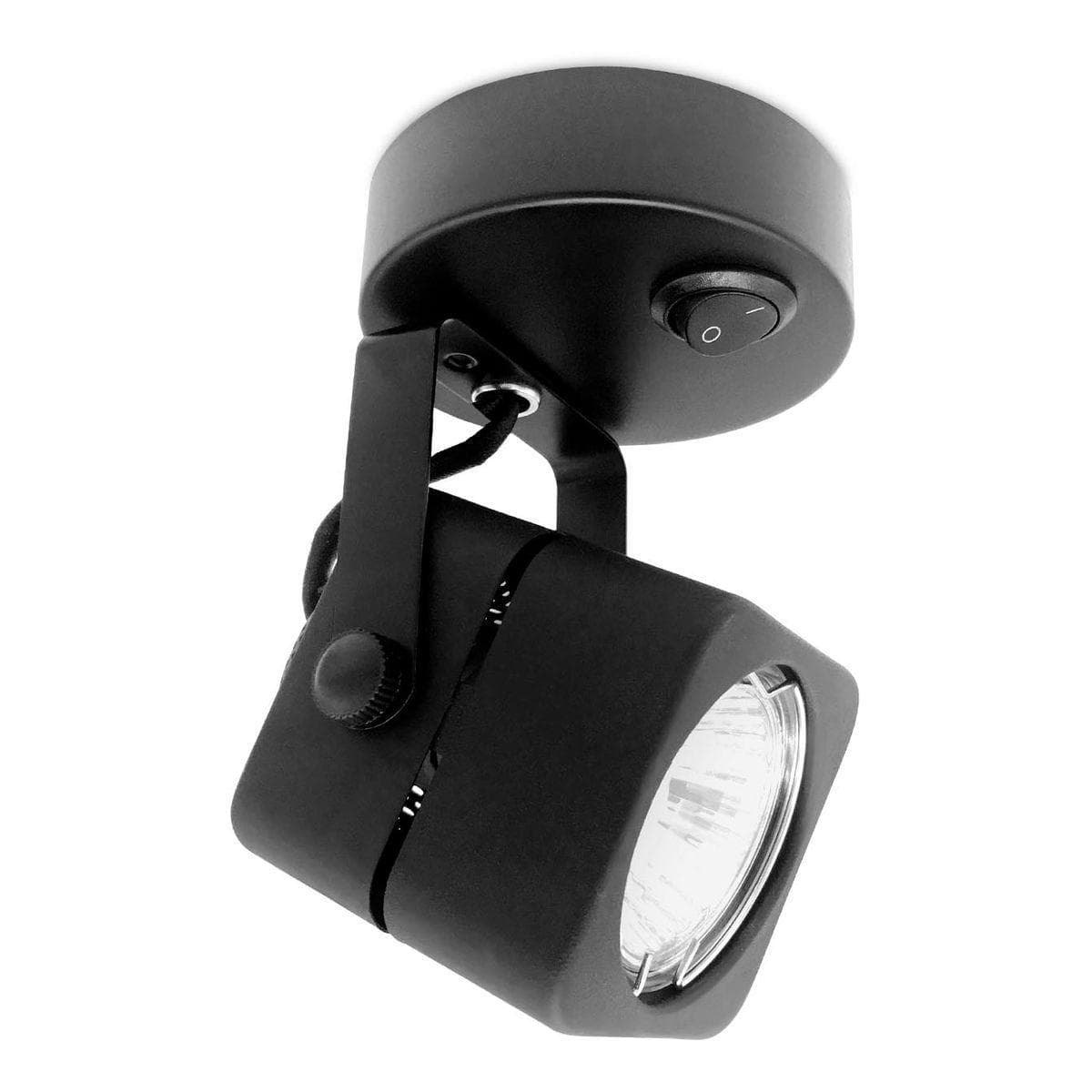 Ambrella Накладной поворотный светильник с выключателем TA110 BK черный GU10 D80*130*D60 — миниатюра 1