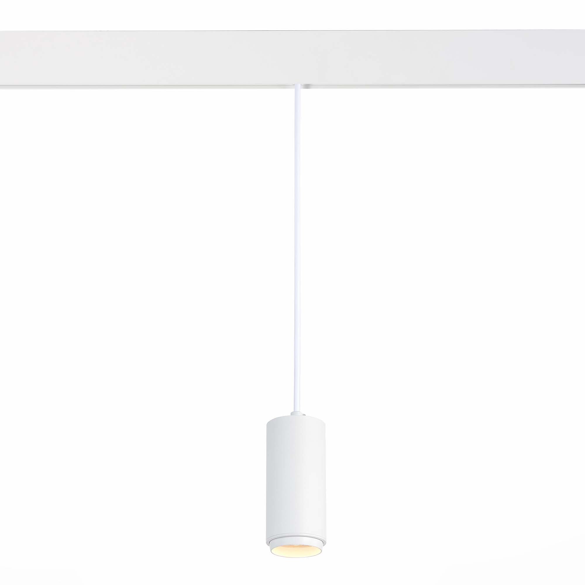 ST Luce ST357.543.06 Магнитный трековый светильник подвесной ZOOM белый LED 1*6W 4000K 667Lm Ra>80 10-60° IP20 D60xH120 48V