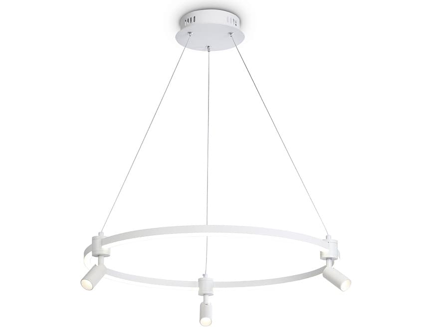 Ambrella Светильник светодиодный подвесной с пультом FL5292/1+3 WH белый 54W 3000K/4200K/6400K+4200K D600*1200 (ПДУ ИК)