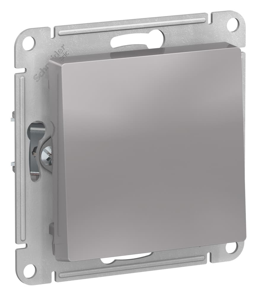 Systeme Electric AtlasDesign Алюминий Выключатель 1-клавишный 2-полюсный, 10А, механизм