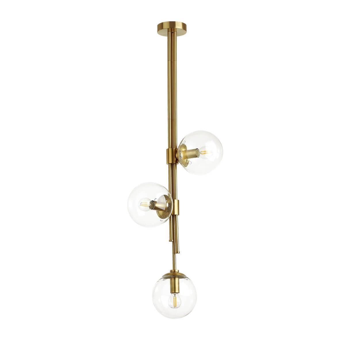 Odeon Light 4799/3 PENDANT ODL21 293 бронзовый/прозрачный Подвес E14 3*60W BRAZERI — миниатюра 1