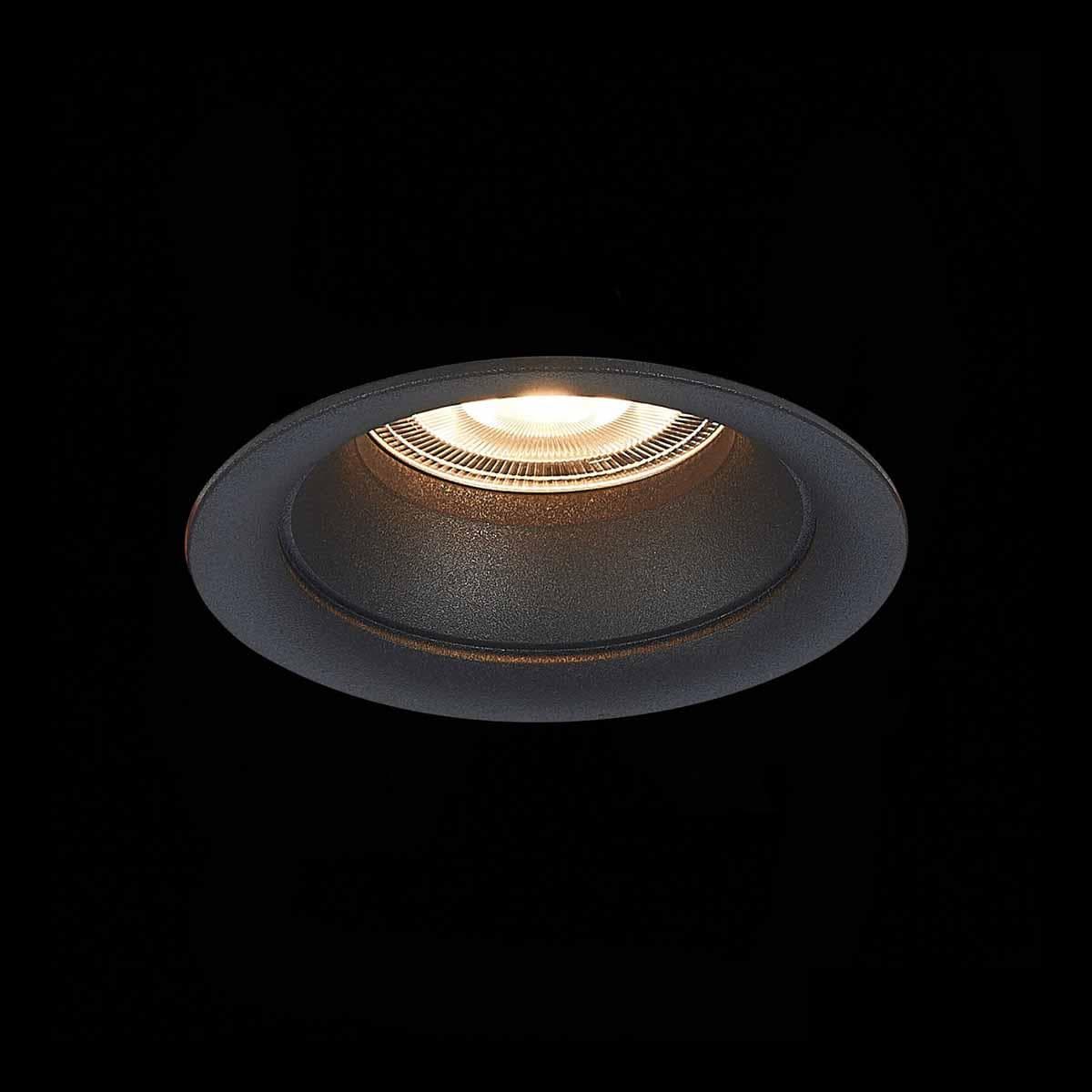 ST LUCE ST200.408.01 Светильник встаиваемый матовый черный GU10 1*50W D89xH40 220V без ламп — миниатюра 2