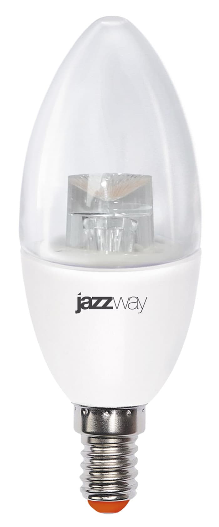 Jazzway Лампа светодиодная (LED) «свеча» PLED- SP CLEAR C37 7W CL 3000K 540 Lm E14 .2853097 — миниатюра 1