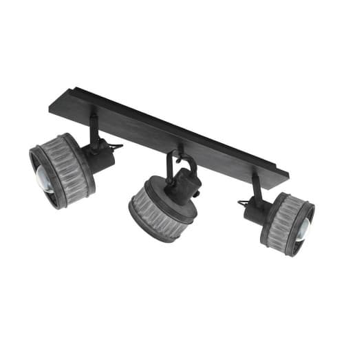 Eglo TURROCK Светильник настено-потолочный TURROCK, 3Х28W, E27, L850, B160, H310, сталь, серая патина/черны 43446