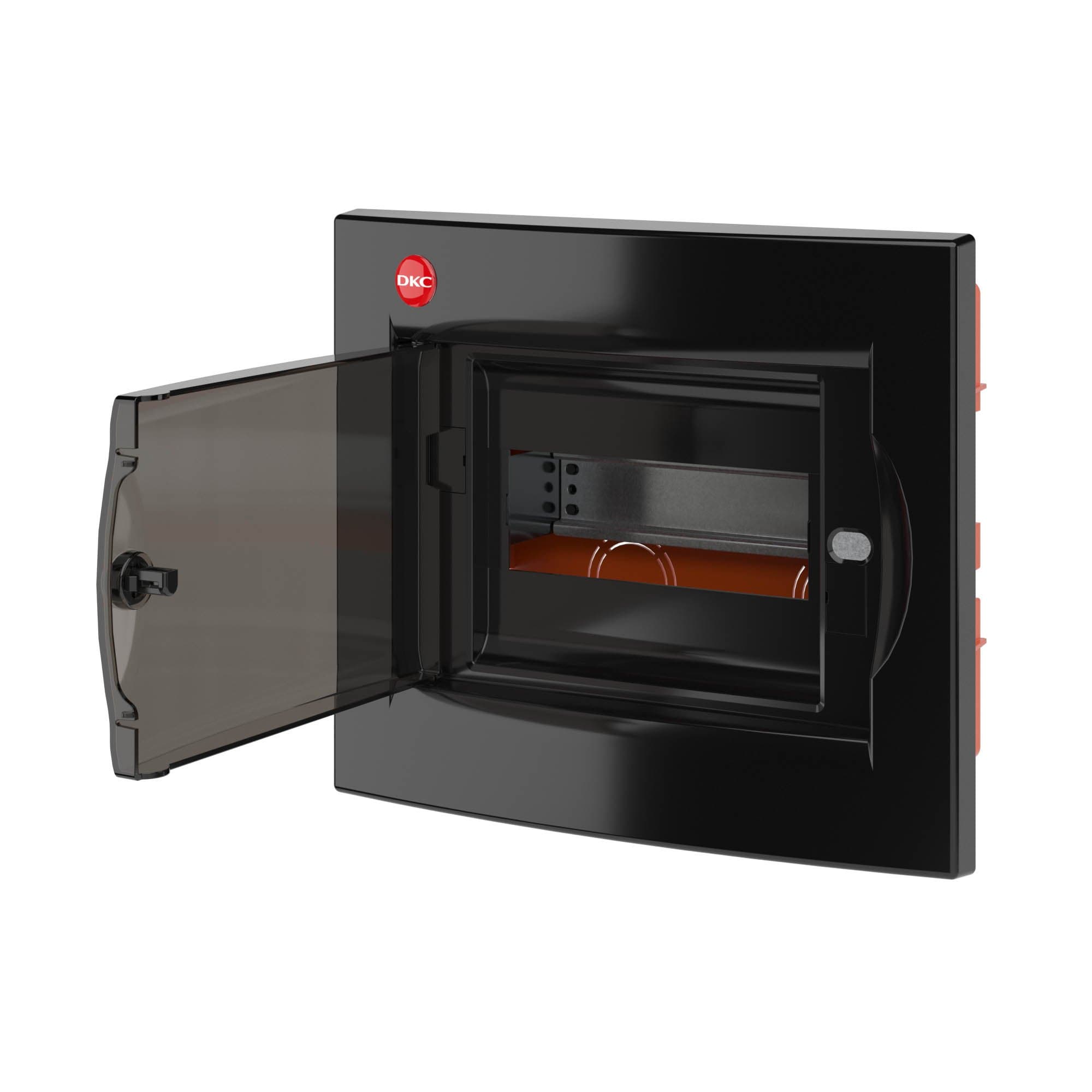 DKC Щиток встраиваемый 8 мод.,IP 41 ,черный — миниатюра 3